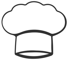 black chef hat icon without background