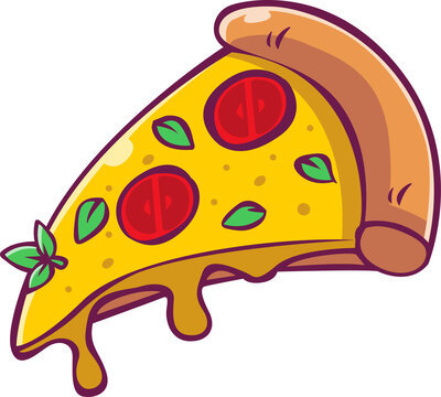 pizza with cheese illustration