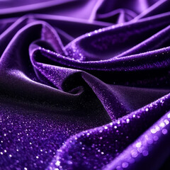texture, background, pattern. Purple silk fabric with small sparkles