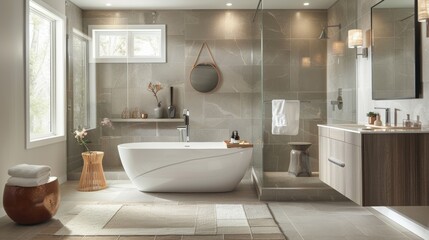 Serenity in Simplicity. A Modern Oasis in the Oriental Bathroom