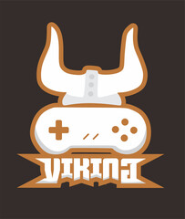 viking gaming logo on black background