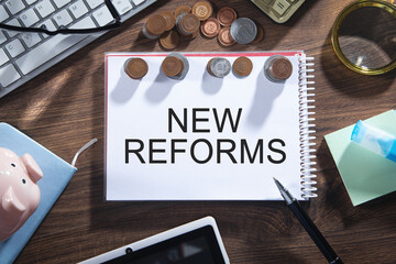 New Reforms text. Business concept - 791338097