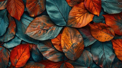 Pattern of leaves in nature