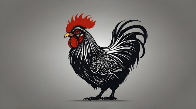 chicken vector illustration isolated on transparent background.generative.ai