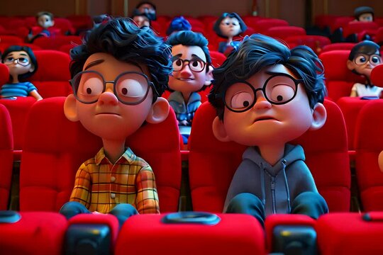 Group of People Sitting in Movie Theater