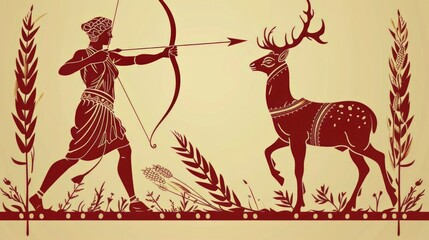 Artemis in Greek religion is the goddess of wild animals, the hunt, vegetation,chastity and childbirth. Artemis was the daughter of Zeus and Leto and the twin sister of Apollo