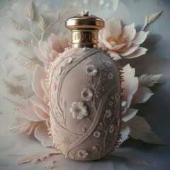 decorative luxury shampoo or soap bottle with special texture