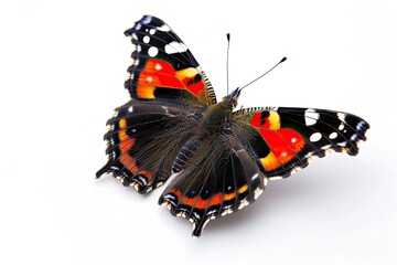Fototapeta na wymiar Admiral Butterfly isolated on white