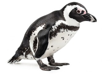 African Penguin isolated on white - obrazy, fototapety, plakaty