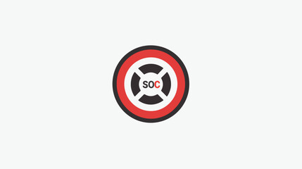 SOS original monogram logo design. SOS icon symbol bu - obrazy, fototapety, plakaty