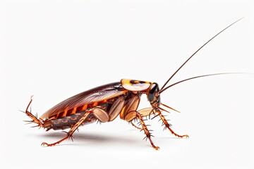 American Cockroach isolated on white