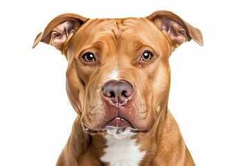 American Pit Bull Terrier isolated on white