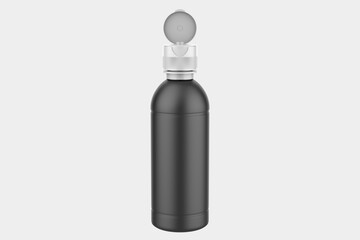 Matte Plastic Bottle Mockup Isolated On White Background. 3d illustration