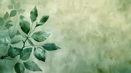 Soft green tones background with subtle leaf patterns