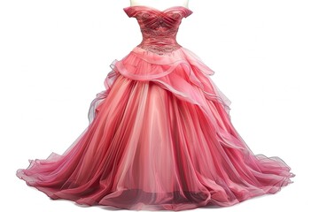 Obraz premium Ball Gown isolated on white