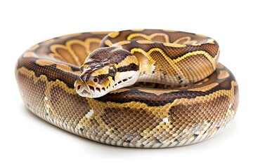 Obraz premium Banana Cinnamon Ball Python isolated on white 