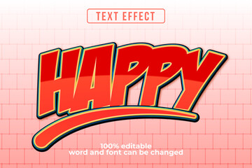Happy and fancy text effect, suitable for film,food,kids etc
