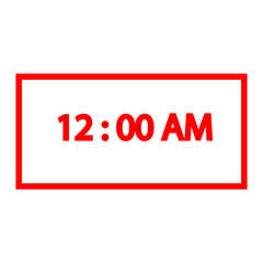 Obraz premium red clock