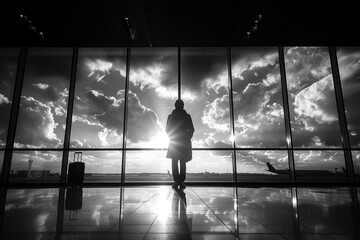 Personne à l’aéroport : Attente Contemplative à l’Aéroport