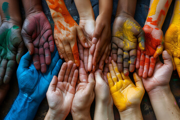 hands of the person with a bunch of carrots,
Business Culture Concept of Diversity & Inclusion  - obrazy, fototapety, plakaty