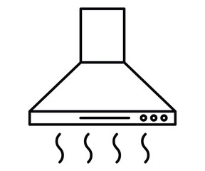 Extractor hood. Kitchen range hoods. Vector illustration.