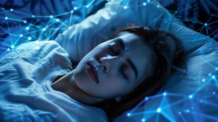 Unlock the full potential of your mind and body by optimizing your sleep environment through biohacking ods and technology. . - obrazy, fototapety, plakaty