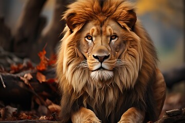 The lion is a big and powerful animal.