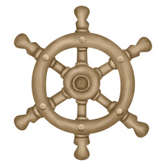 Obraz premium nautical ship's wheel