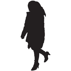 Silhouette of a woman in heels