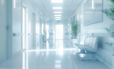 A blurred background of hospital - obrazy, fototapety, plakaty