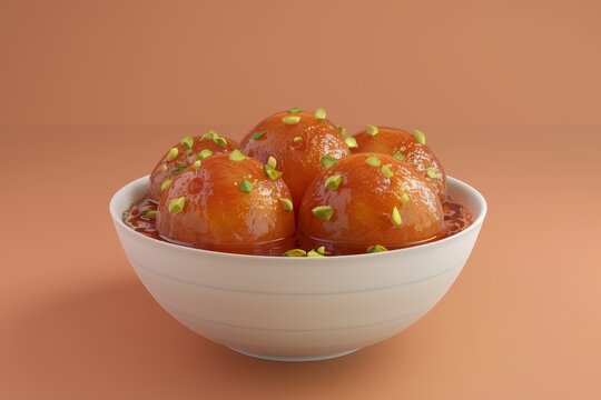 gulab jamun in the bowl on background
