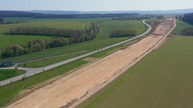 Spectacular Aerial Perspectives of an Extensive Highway Project in Progress, Capturing the Scale of Development.