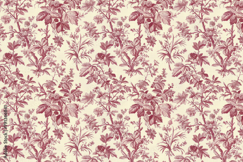 Poster toile floral pattern tapestry. antique botanical wallpaper pattern. background image. created with g