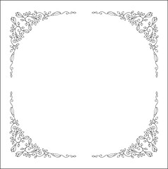 Round vegetal ornamental frame with magnolia branches and flowers, decorative border, corners for greeting cards, banners, business cards, invitations, menus. Isolated vector illustration.	