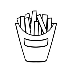 French Fries Line Art