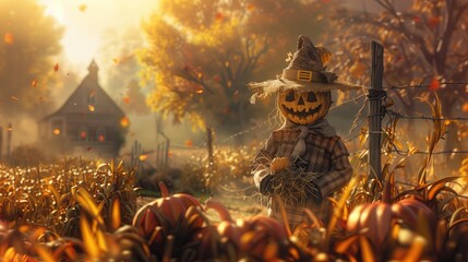 Scarecrow on the farm