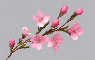 A photo of a waxflower realistic white background generated by artificial intelligence
