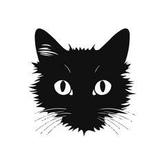 Fototapeta premium Cat | Minimalist and Simple Line White background - Vector illustration