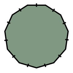 Eleven squares 2D geometry vector shape