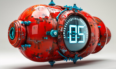The red bomb with clock face