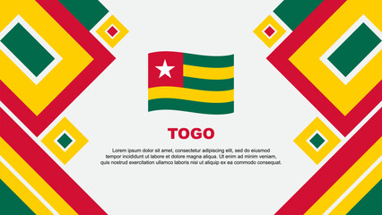 Togo Flag Abstract Background Design Template. Togo Independence Day Banner Wallpaper Vector Illustration. Togo Cartoon