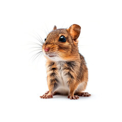 Small Rodent Resting on White Surface. Generative AI