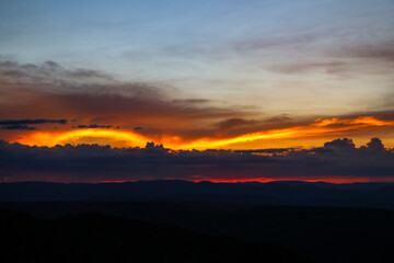 sunset in the sky