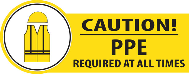 PPE REQUIRED SIGN VECTOR.eps