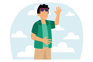 Weekend Holiday Flat Illustration Design