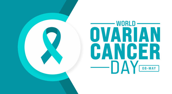 8 May World Ovarian Cancer Day background template. Holiday concept. use to background, banner, placard, card, and poster design template with text inscription and standard color. vector illustration.