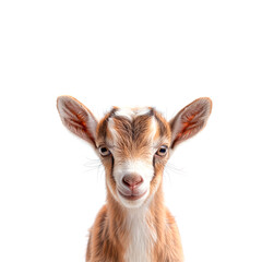Baby Goat Looking at the Camera. Generative AI