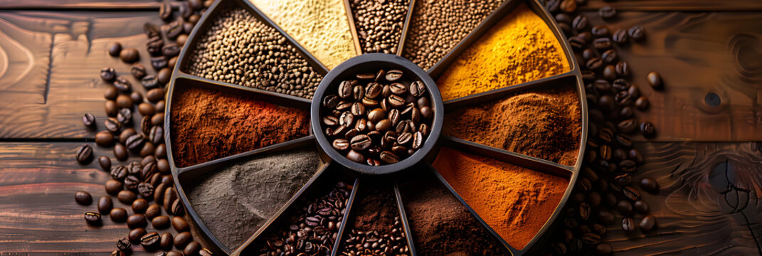 Coffee flavor wheel