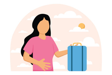 Weekend Holiday Flat Illustration Design