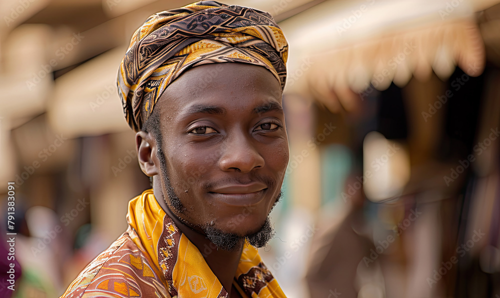 Canvas Prints portrait of an African man wearing traditional clothing